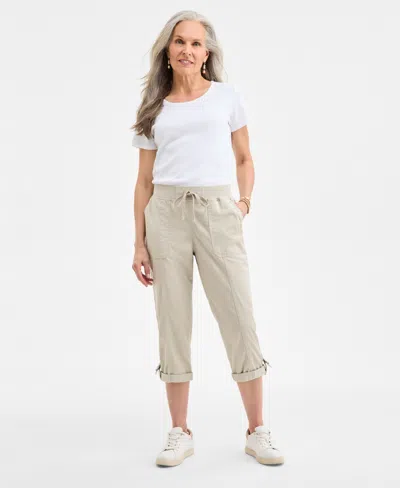 Style & Co Women's Pull On D-ring Capri Pants, Exclusively At Macy's