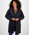 Style & Co Women's Quilted Hooded Jacket, Macy's Exclusive In Blue