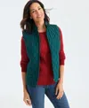Style & Co Women's Quilted Mock-neck Vest, Created For Macy's In Green