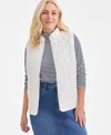 Style & Co Women's Quilted Mock-neck Vest, Created For Macy's In Multi