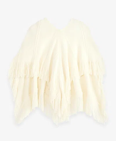 Style & Co Women's Raschel Knit Triangle-hem Topper, Macy's Exclusive In Ivory