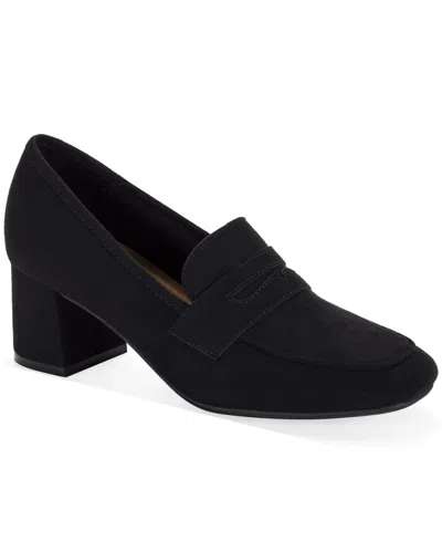 Style & Co Women's Reacher Round Toe Loafer Pumps, Macy's Exclusive In Black