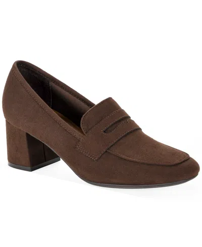 Style & Co Women's Reacher Round Toe Loafer Pumps, Macy's Exclusive In Brown