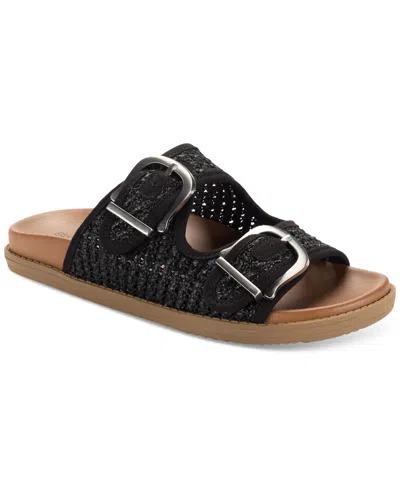 Style & Co Women's Reagann Flat Sandals, Exclusively At Macy's In Blk Bty Wv