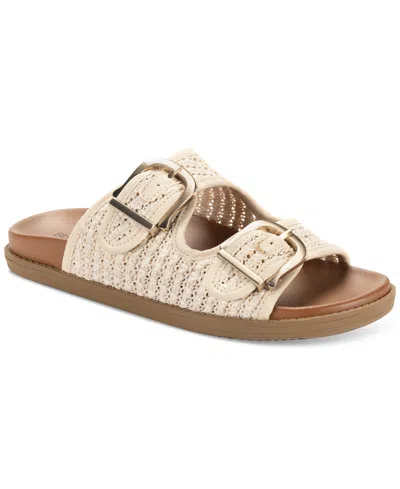 Style & Co Women's Reagann Flat Sandals, Exclusively At Macy's In Wht Lin Wv