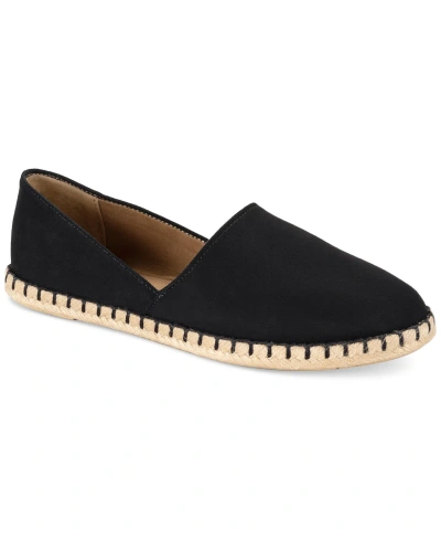 Style & Co Women's Reevee Stitched-trim Espadrille Flats, Created For Macy's In Black