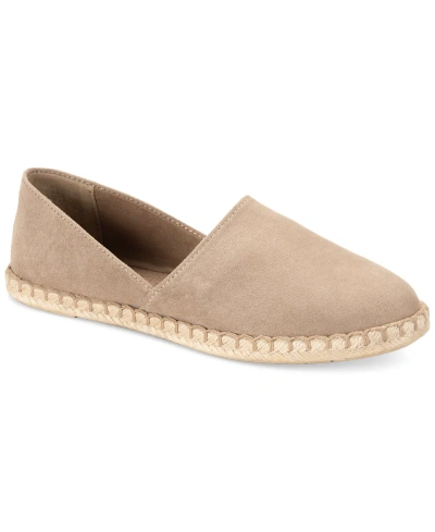 Style & Co Women's Reevee Stitched-trim Espadrille Flats, Created For Macy's In Light Taupe