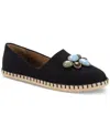 Style & Co Women's Reevee Stitched-trim Espadrille Flats, Exclusively At Macy's In Blk Bt Stn