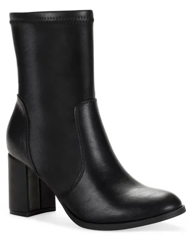 Style & Co Women's Ritaa Round Toe Dress Booties Macy's Exclusive In Black