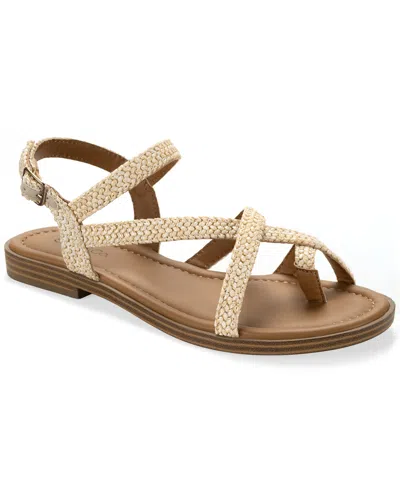 Style & Co Women's Riverr Raffia Flat Sandals, Macy's Exclusive In Multi