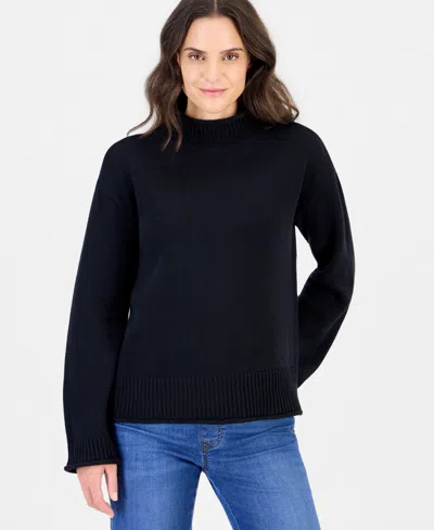 Style & Co Women's Rollneck Sweater, Macy's Exclusive In Black