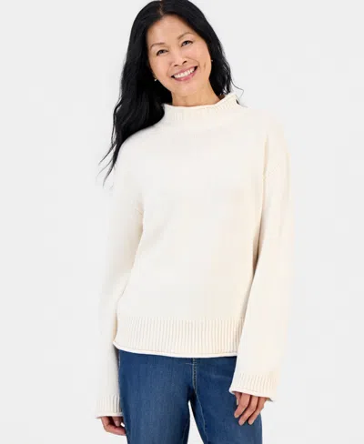 Style & Co Women's Rollneck Sweater, Macy's Exclusive In Neutral