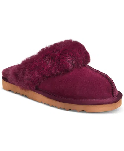 Style & Co Women's Rosiee Slippers, Created For Macy's In Burgundy
