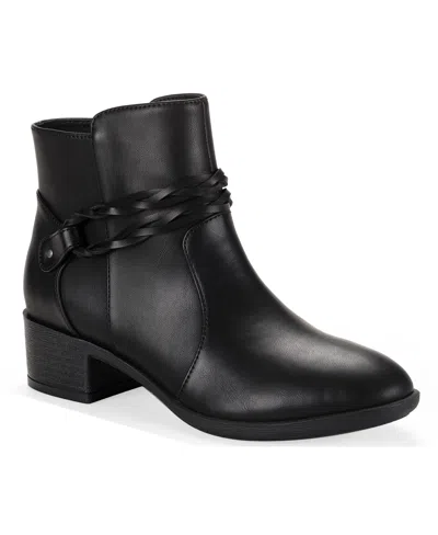 Style & Co Women's Rubyyy Almond Toe Belt Booties, Macy's Exclusive In Black