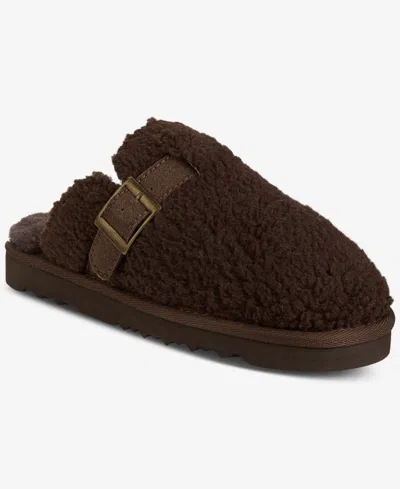 Style & Co Women's Ryderr Round Toe Slippers, Macy's Exclusive In Brown
