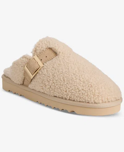 Style & Co Women's Ryderr Round Toe Slippers, Macy's Exclusive In White