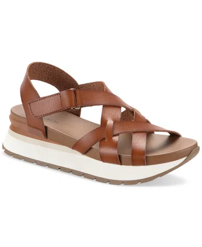 Style & Co Women's Sallyy Wedge Sandals, Exclusively At Macy's In Acorn Brwn