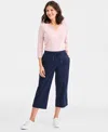 Style & Co Women's Seamed Drawstring Capri Pants, Macy's Exclusive In Blue