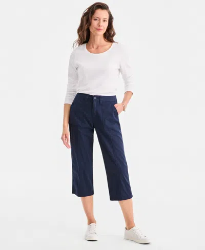 Style & Co Women's Seamed Utility Capri Pants, Macy's Exclusive In Black