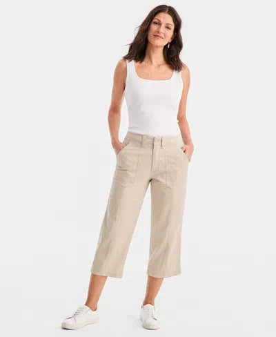 Style & Co Women's Seamed Utility Capri Pants, Macy's Exclusive In Neutral