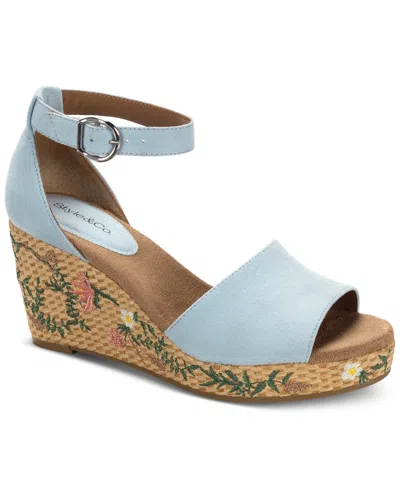 Style & Co Women's Seleeney Wedge Sandals, Created For Macy's In Blue