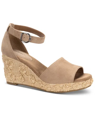 Style & Co Women's Seleeney Wedge Sandals, Created For Macy's In Brown