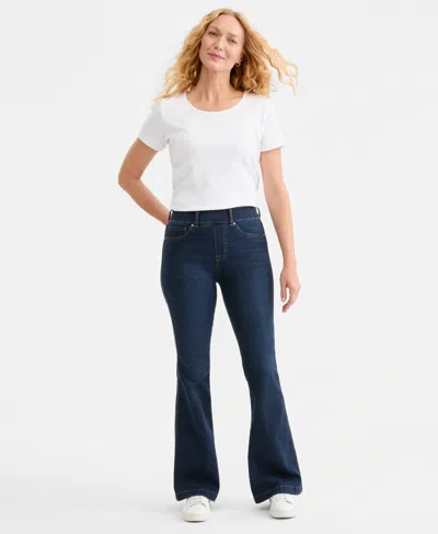 Style & Co Women's Shaping Pull-on Flare Jeans, Macy's Exclusive In Multi