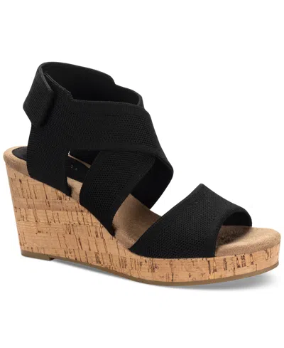Style & Co Women's Sicilyy Wedge Sandals, Exclusively At Macy's In Blk Beauty