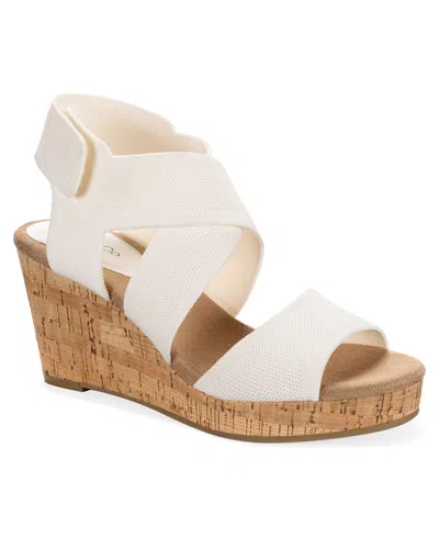 Style & Co Women's Sicilyy Wedge Sandals, Exclusively At Macy's In White