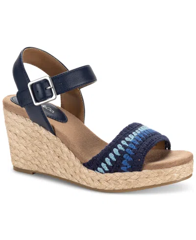 Style & Co Women's Siggyy Wedge Sandals, Exclusively At Macy's In In Blu Cro