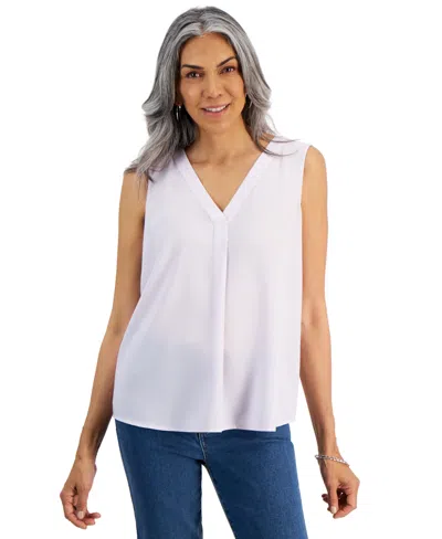 Style & Co Women's Sleeveless Tank, Created For Macy's In Bright White