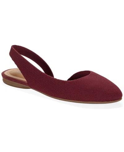 Style & Co Women's Slingback Flats, Macy's Exclusive In Burgundy