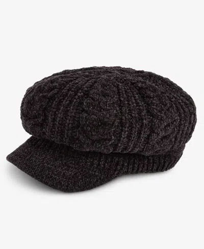 Style & Co Women's Slouchy Chenille Cable-knit Cabbie Hat, Macy's Exclusive In Black