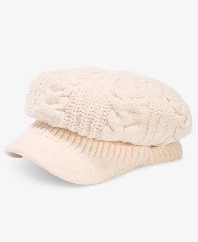 Style & Co Women's Slouchy Chenille Cable-knit Cabbie Hat, Macy's Exclusive In Ivory