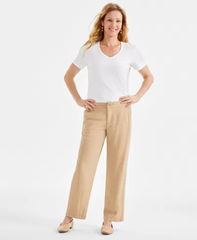 Style & Co Women's Soft Ankle Trousers, Exclusively At Macy's In Travertine