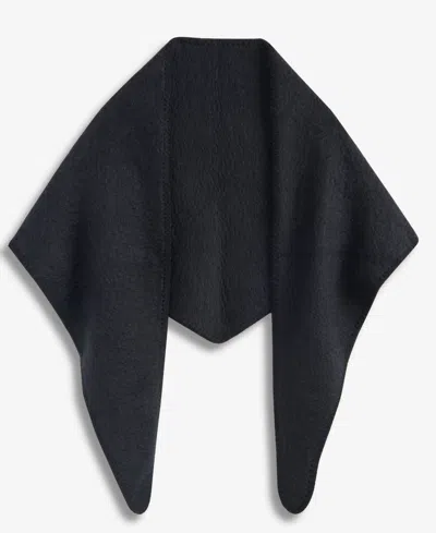 Style & Co Women's Solid Boucle Triangle Scarf, Macy's Exclusive In Black