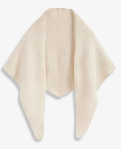 Style & Co Women's Solid Boucle Triangle Scarf, Macy's Exclusive In Oat