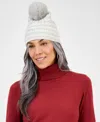 Style & Co Women's Space Dye Cable Knit Beanie, Macy's Exclusive In Gray