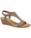 Style & Co Women's Step N Flex Vacanzaa Wedge Sandals, Created For Macy's In Camel Perforated