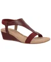 Style & Co Women's Step N Flex Vacanzaa Wedge Sandals, Created For Macy's In Red