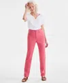 Style & Co Women's Straight-leg High Rise Twill Pants, Created For Macy's