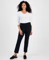 Style & Co Women's Straight-leg Ponte-knit Pants, Created For Macy's In Black