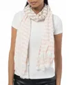 STYLE & CO WOMEN'S STRIPED FRINGE-TRIM SCARF, CREATED FOR MACY'S