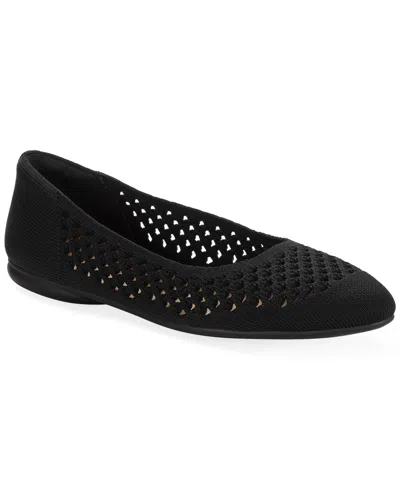 Style & Co Women's Tammyy Open Knit Flats, Macy's Exclusive In Black