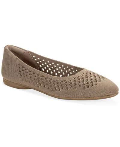 Style & Co Women's Tammyy Open Knit Flats, Macy's Exclusive In Brown