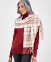 Style & Co Women's Tartan Plaid Scarf, Macy's Exclusive In Brown