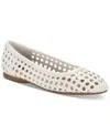 Style & Co Women's Tesss Flat Woven Flats, Exclusively At Macy's In Wht Lin Wv