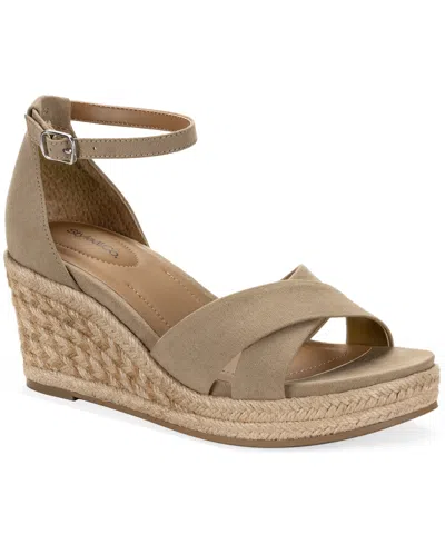 Style & Co . Women's Theaa X-band Wedge Espadrilles Sandals, Macy's Exclusive In Multi