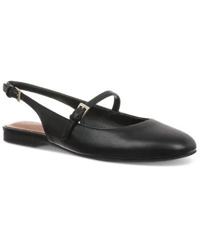Style & Co Women's Torraa Pointed-toe Slingback Flats, Created For Macy's In Black Sm