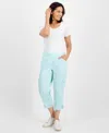 Style & Co Women's Twill Cuffed Pull-on Cargo Pants, Created For Macy's